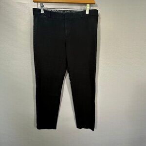 Banana Republic Pants Womens 12 Sloan Fit Black Cotton Stretch Flat Front Pocket
